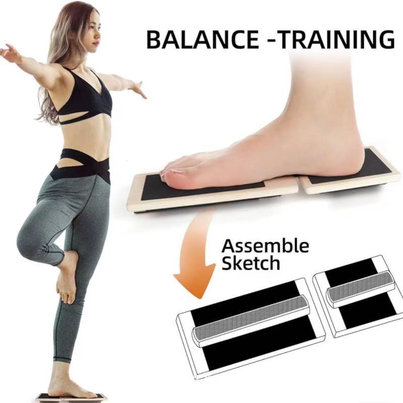 Wobble Board Balance - لوح توازن خشبي مانع للانزلاق للعلاج