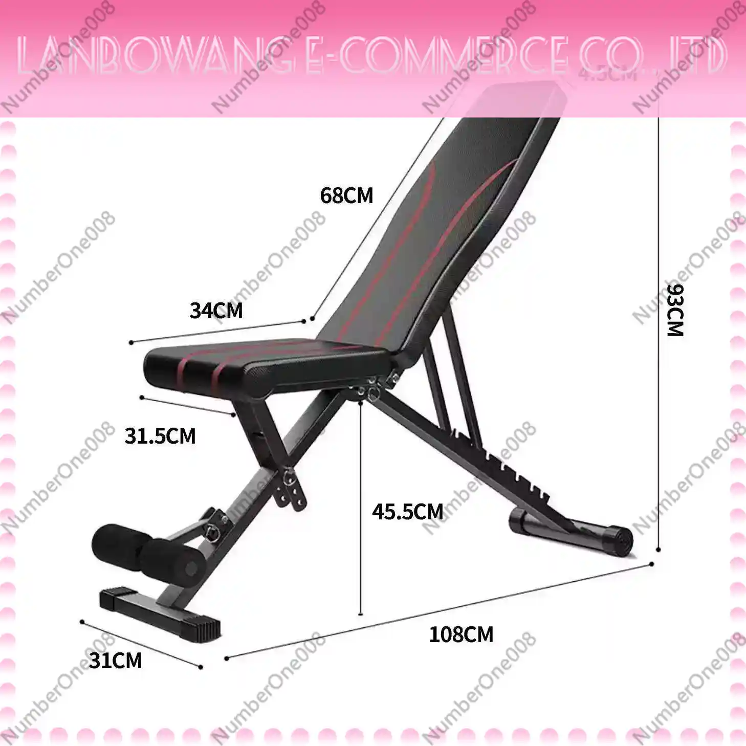 Home Gym Installation - مقعد تمارين قابل للطي، لوح تمارين