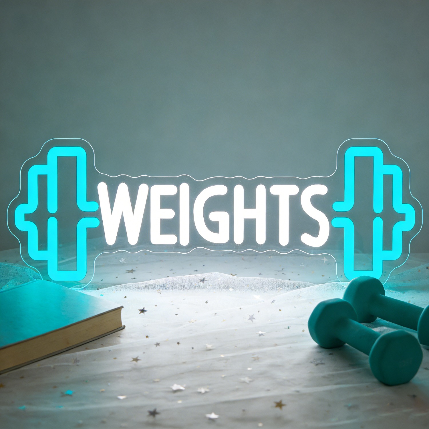 لافتة نيون LED على شكل أثقال ل - مراجعة Home Gym Neon Sign وسعره