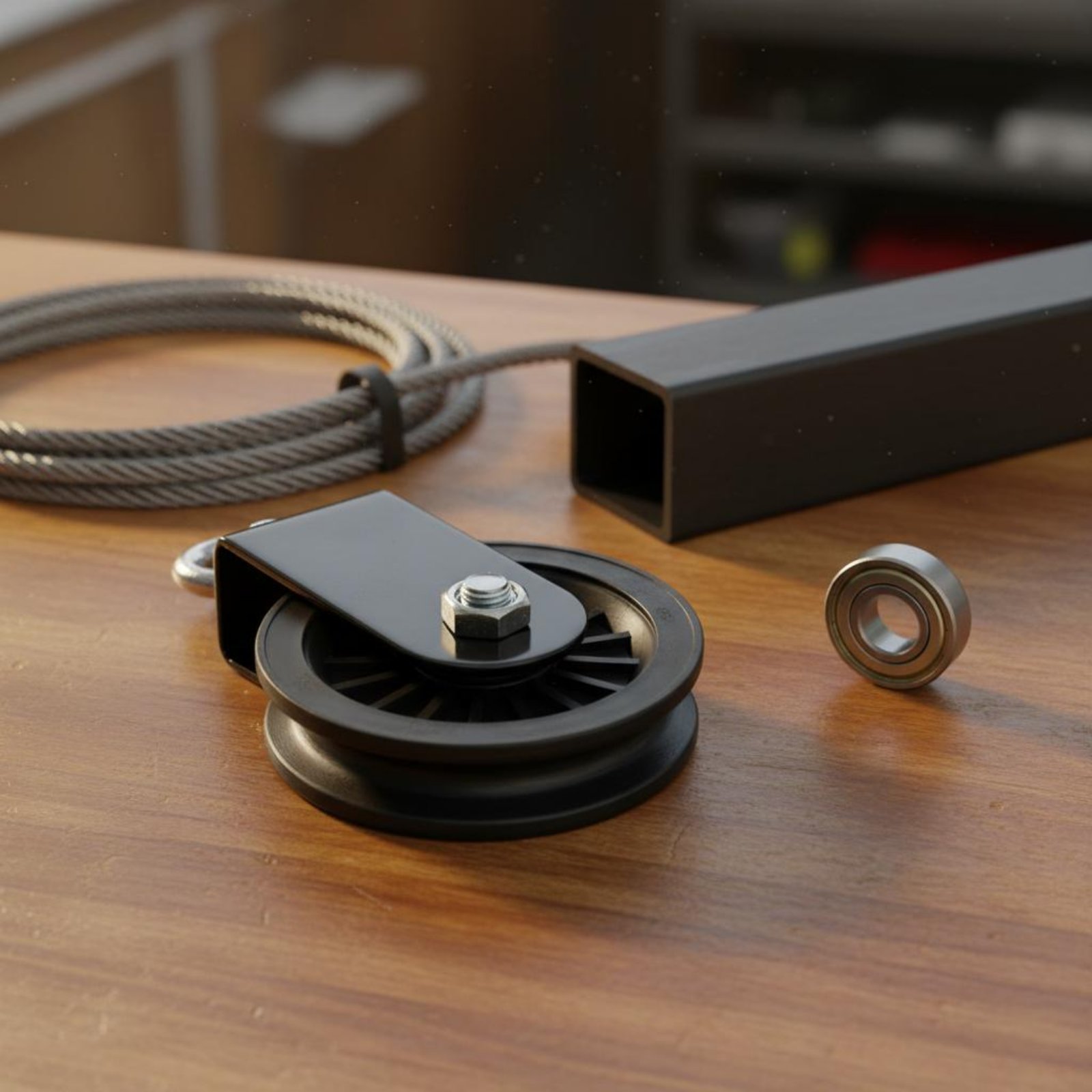 حامل بكرة لياقة بدنية صامت وثا - مراجعة Cable Pulley System وسعره