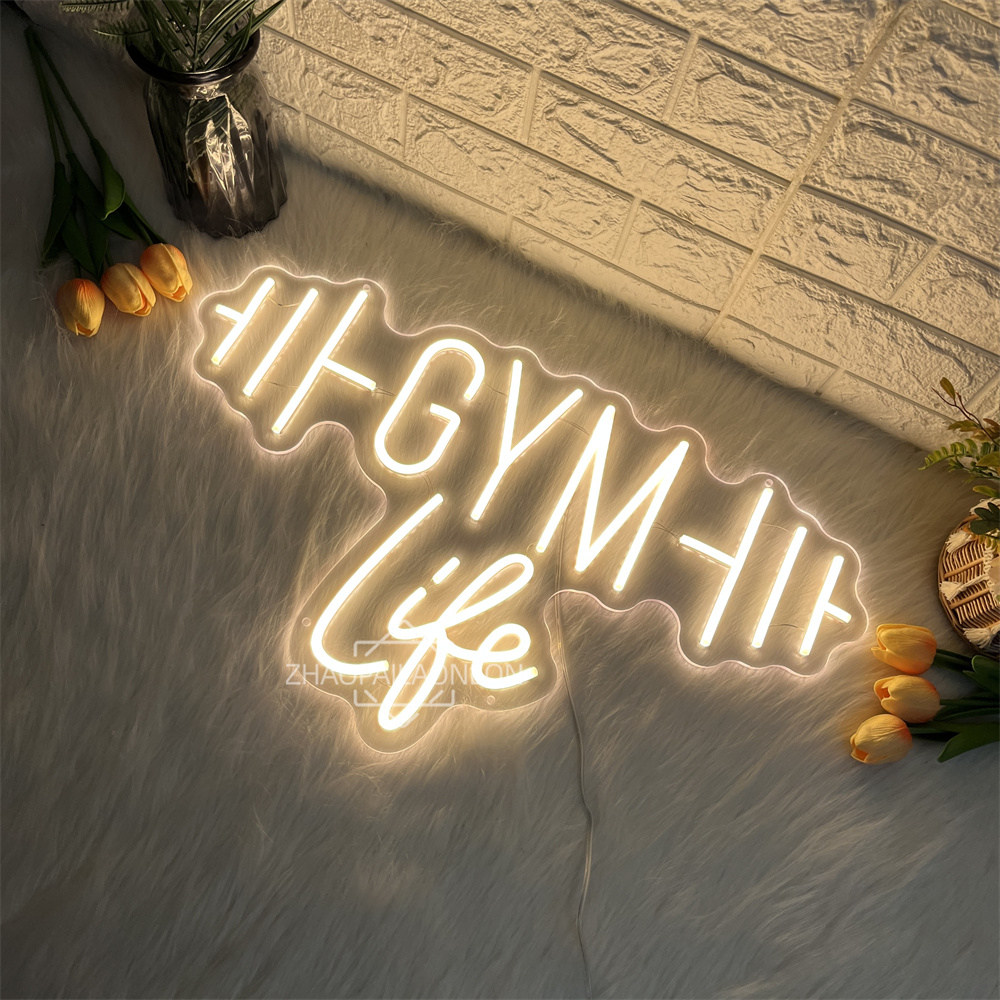 الدمبل رياضة النيون علامات ل ج - مراجعة Home Gym Neon Sign وسعره