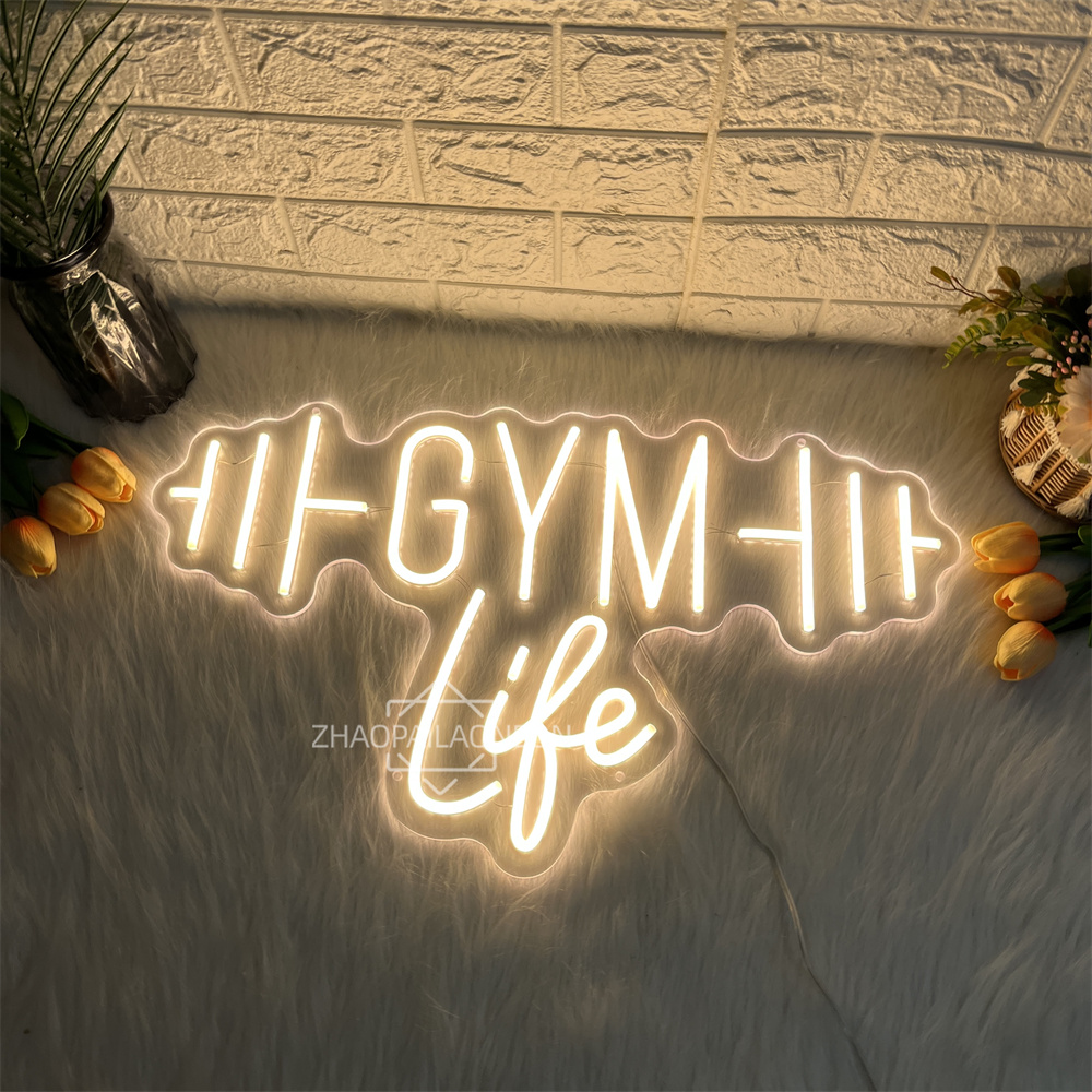 الدمبل رياضة النيون علامات ل ج - مراجعة Home Gym Neon Sign وسعره