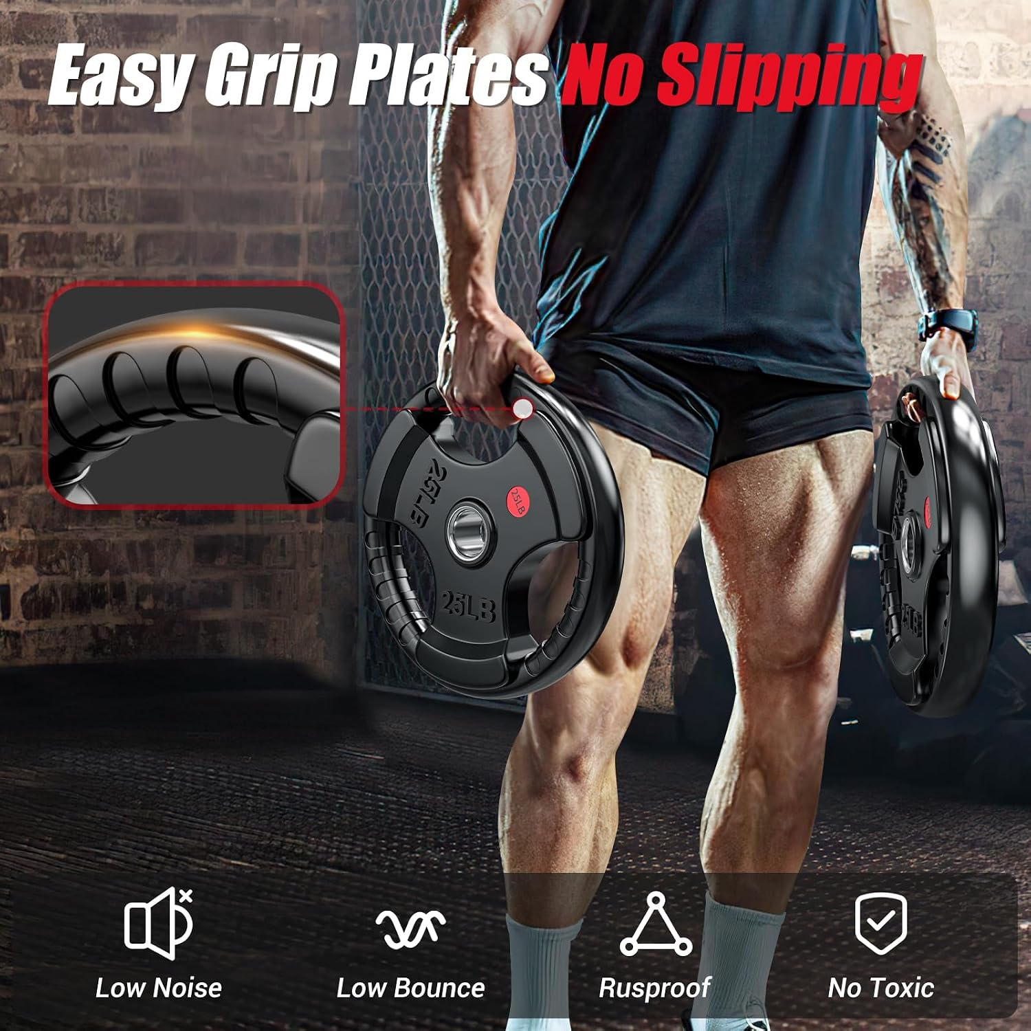 أقراص أوزان أولمبية مغلفة بالم - مراجعة Home Gym Custom وسعره